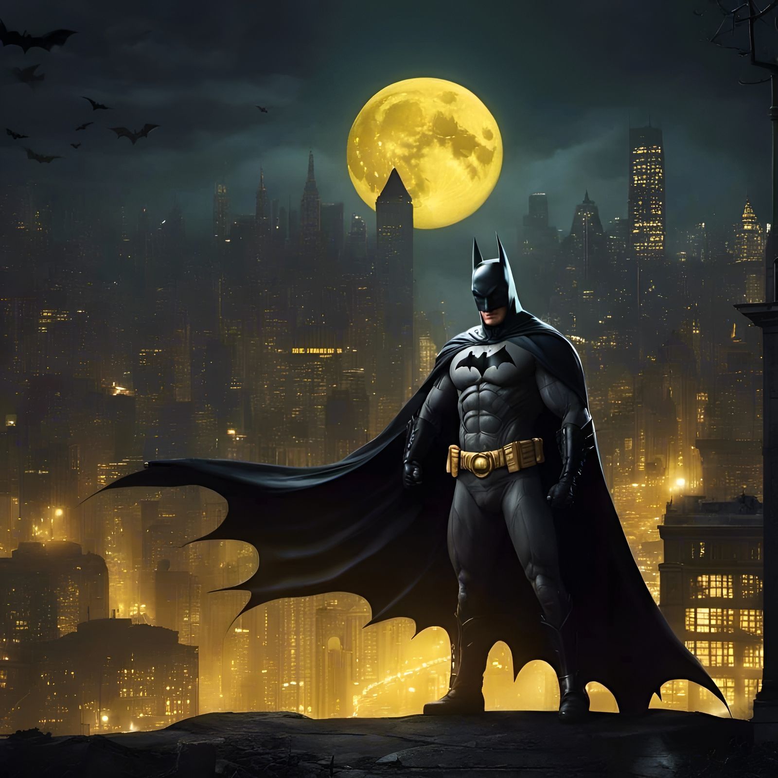 Batman, Gotham City 🦇🌕 *ENHANCED*