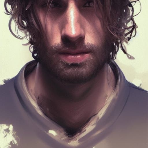 exhausted man depressed messy hair sad