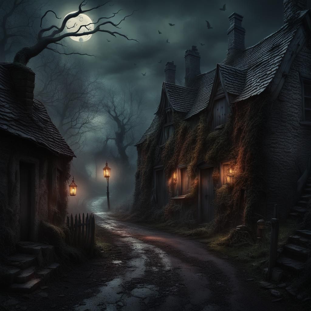 spooky countryside village   by @Lefteris Michael