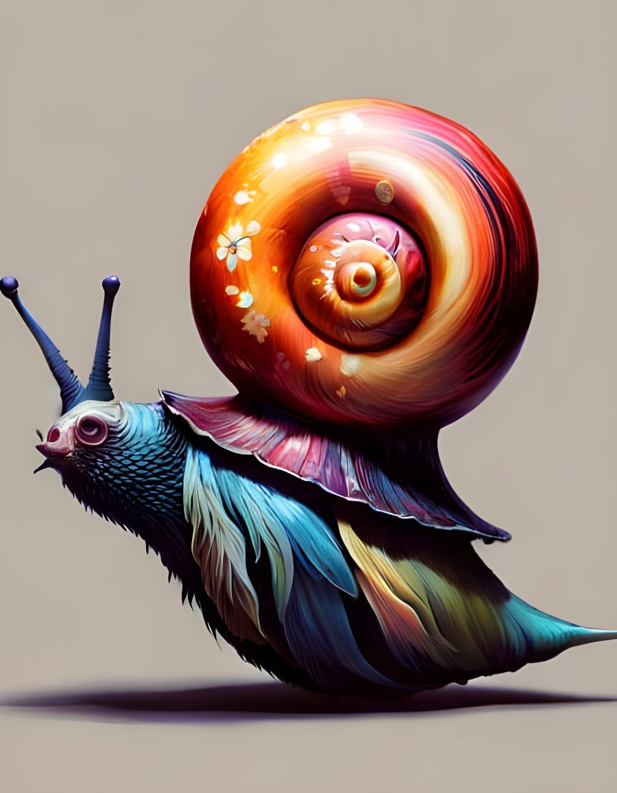 Fantastical talking snail - AI Generated Artwork - NightCafe Creator