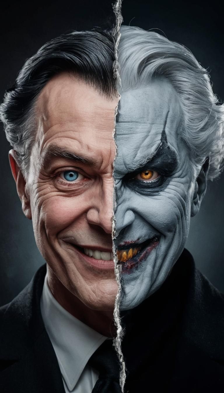two faces man