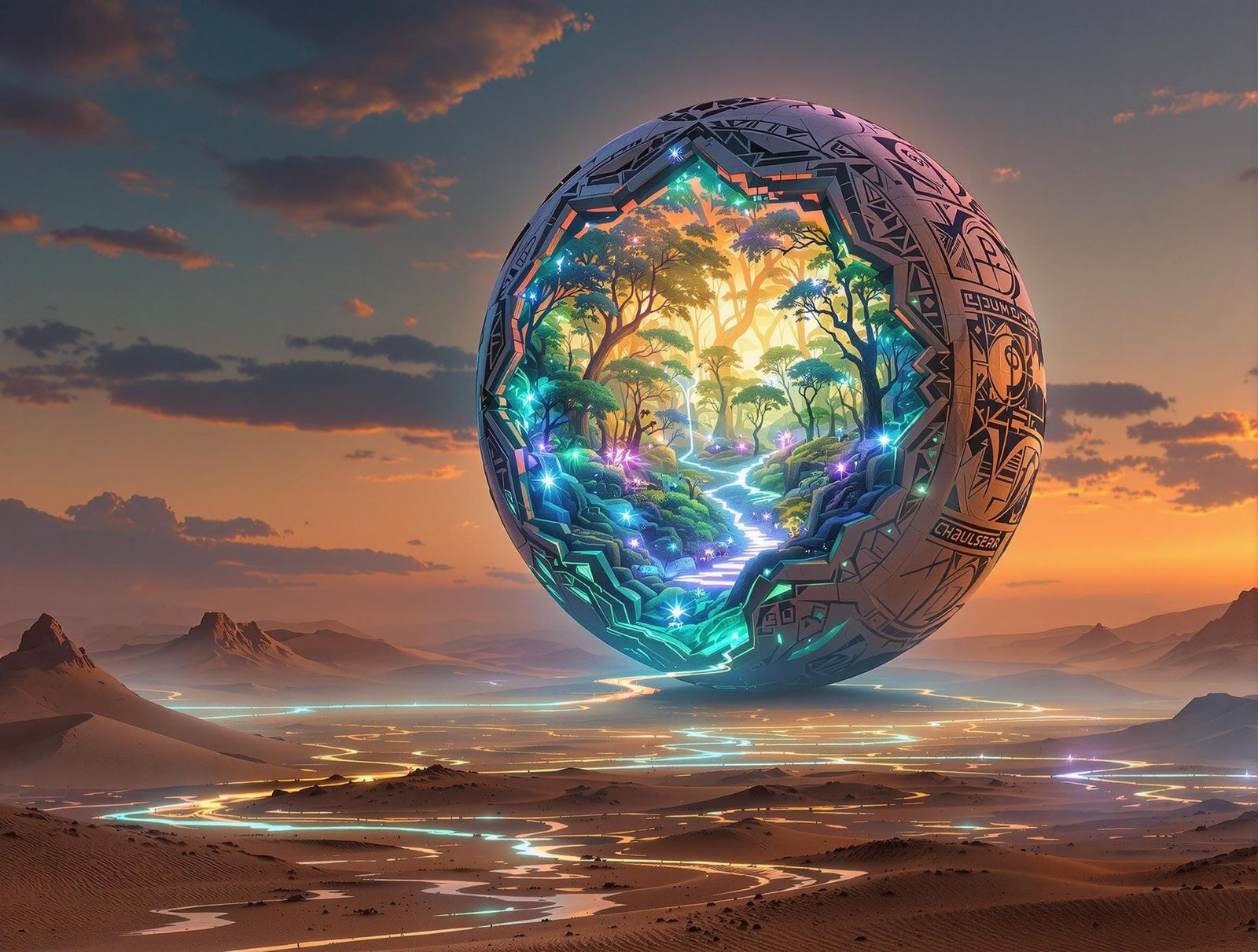 A holographic mirage  by @Lofn AI