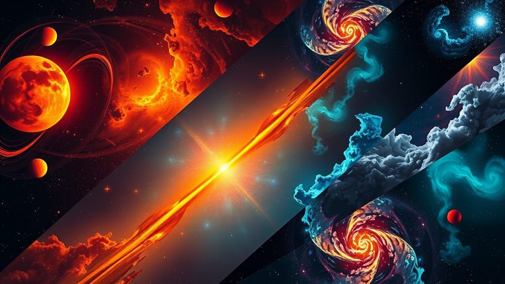Multi-colored Cosmic Composition  by @Textured Color