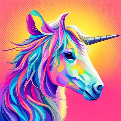 Unicorno Pop Art - Ai Generated Artwork - Nightcafe Creator