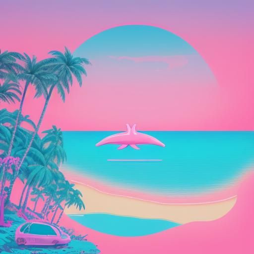 Vapor wave aesthetic - AI Generated Artwork - NightCafe Creator