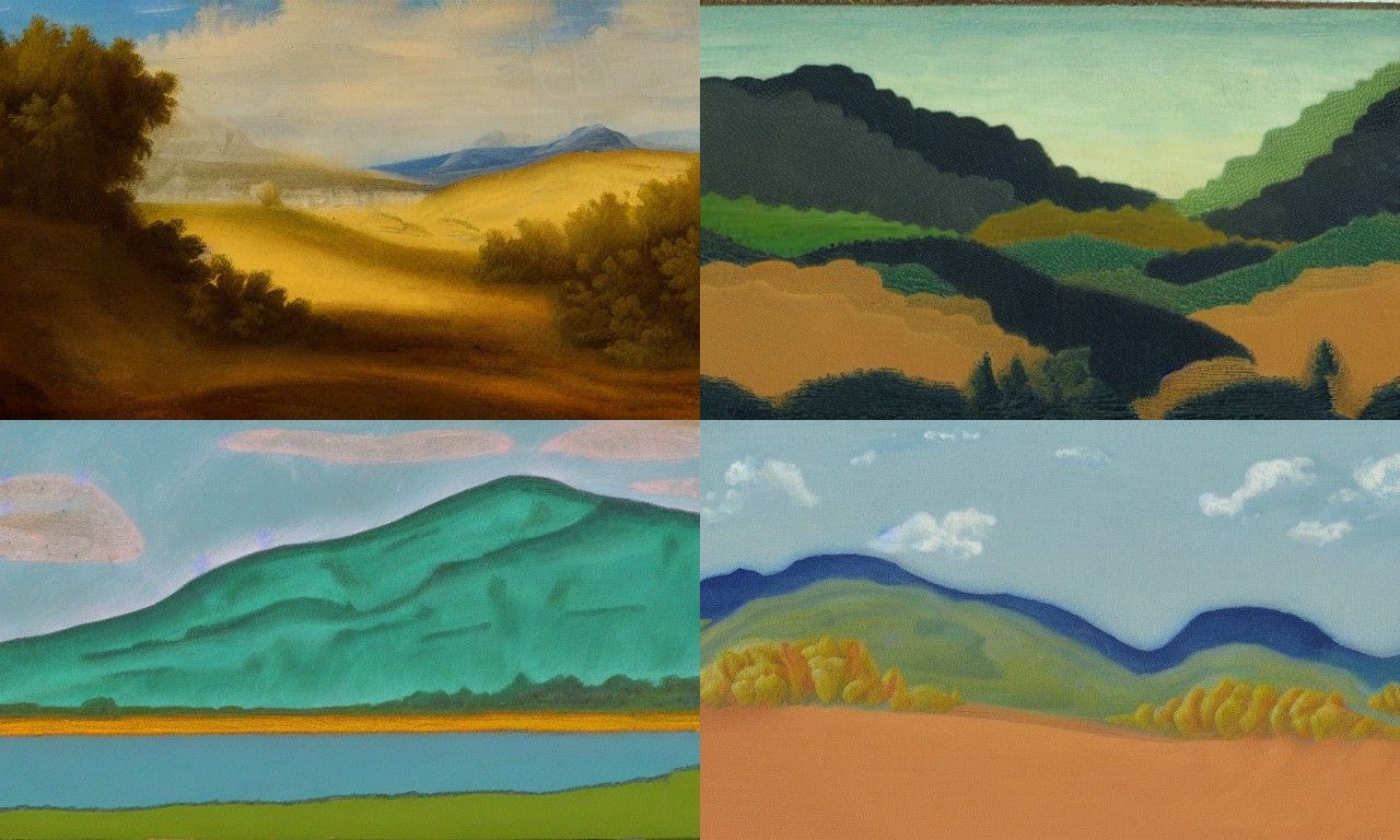 Landscape in the style of Rasquache