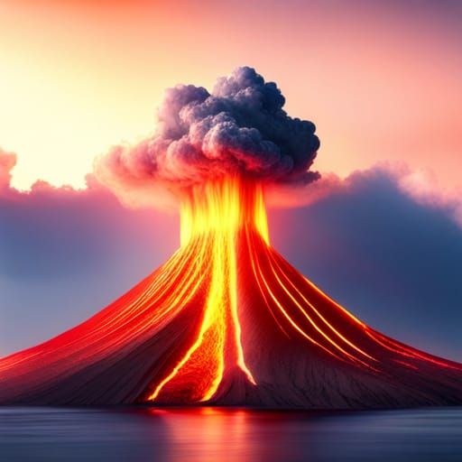 Volcano - AI Generated Artwork - NightCafe Creator