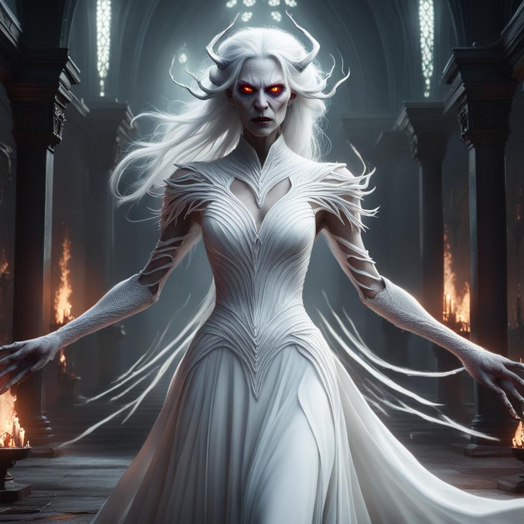 White sorceress! - AI Generated Artwork - NightCafe Creator