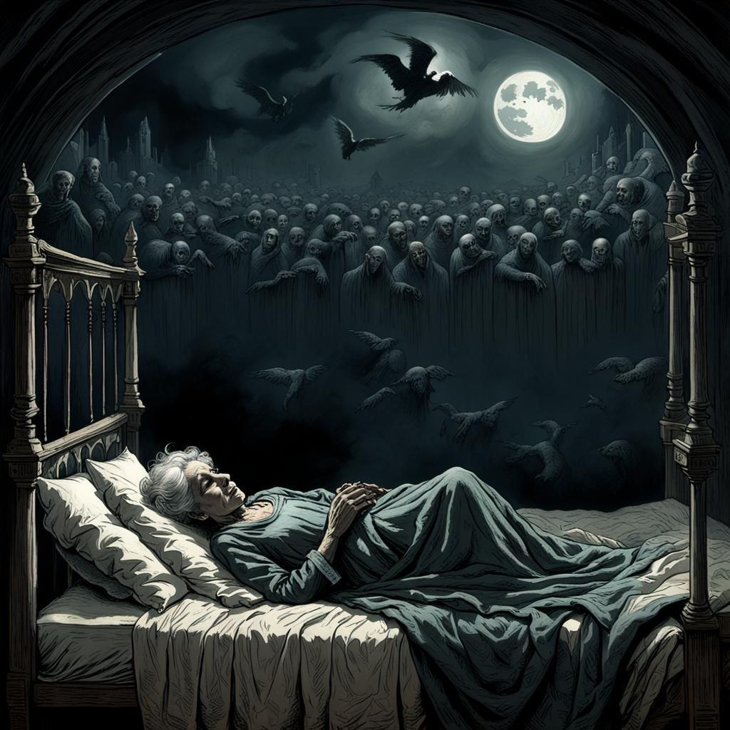 Soul Leaving Body in Horror Style