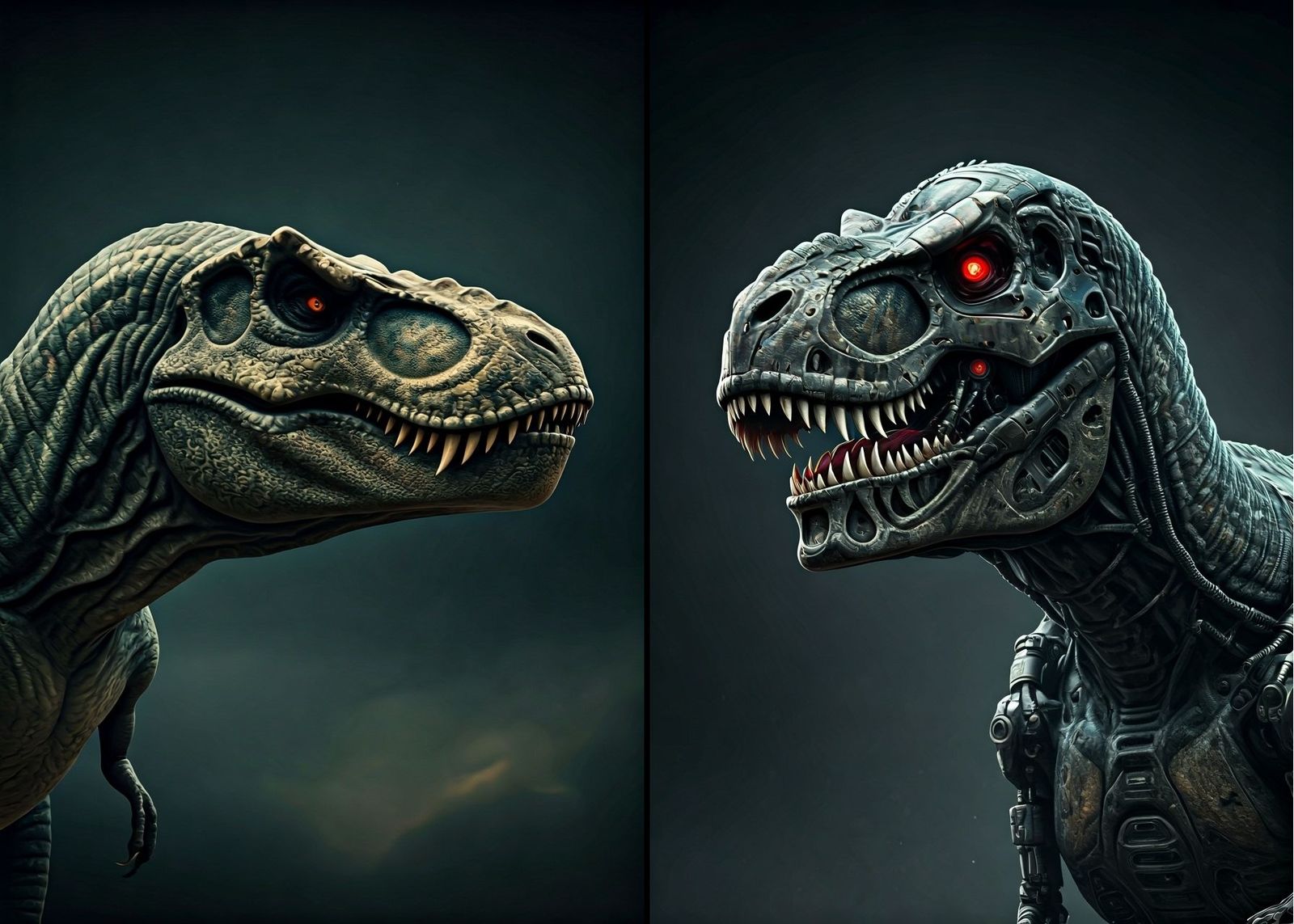 Terminator Tyrannosaurus Rex (Disguised and Revealed)