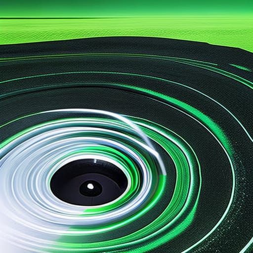 Black hole / Green sun