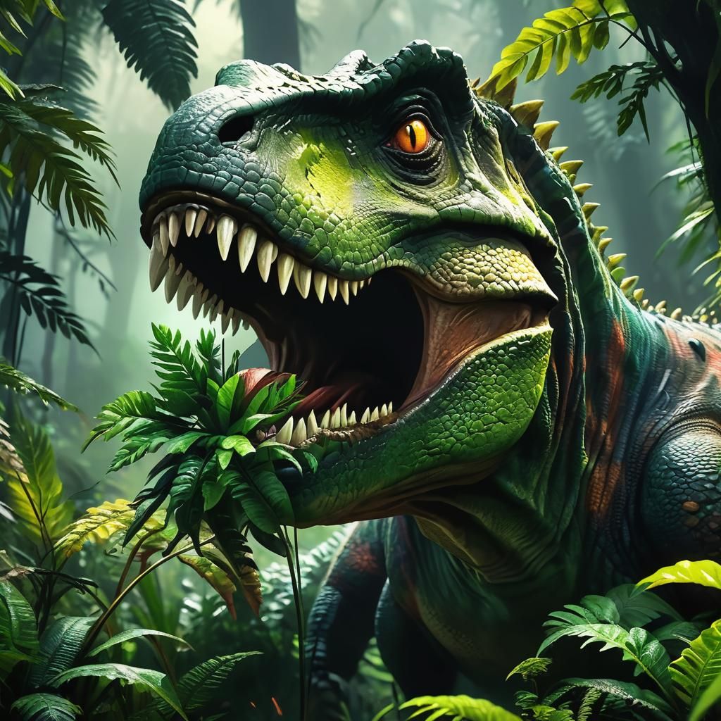 a prehistoric dinosaur   by @NatureTunes_Art