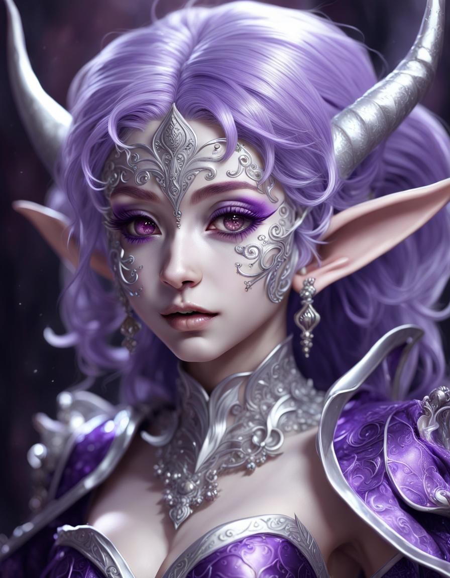 Purple and Silver Armor AI Generated Artwork NightCafe Creator