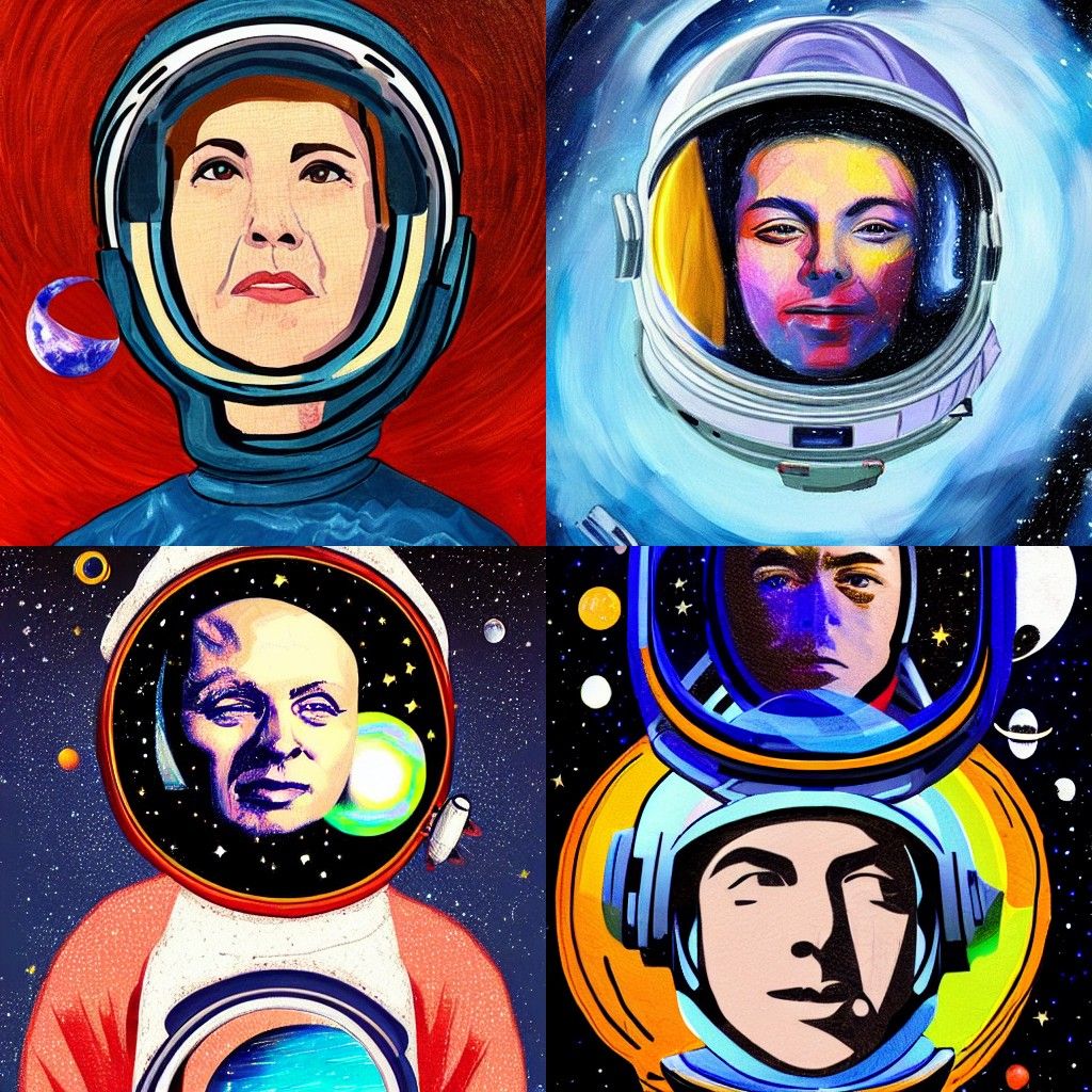 A portrait in the style of Space art