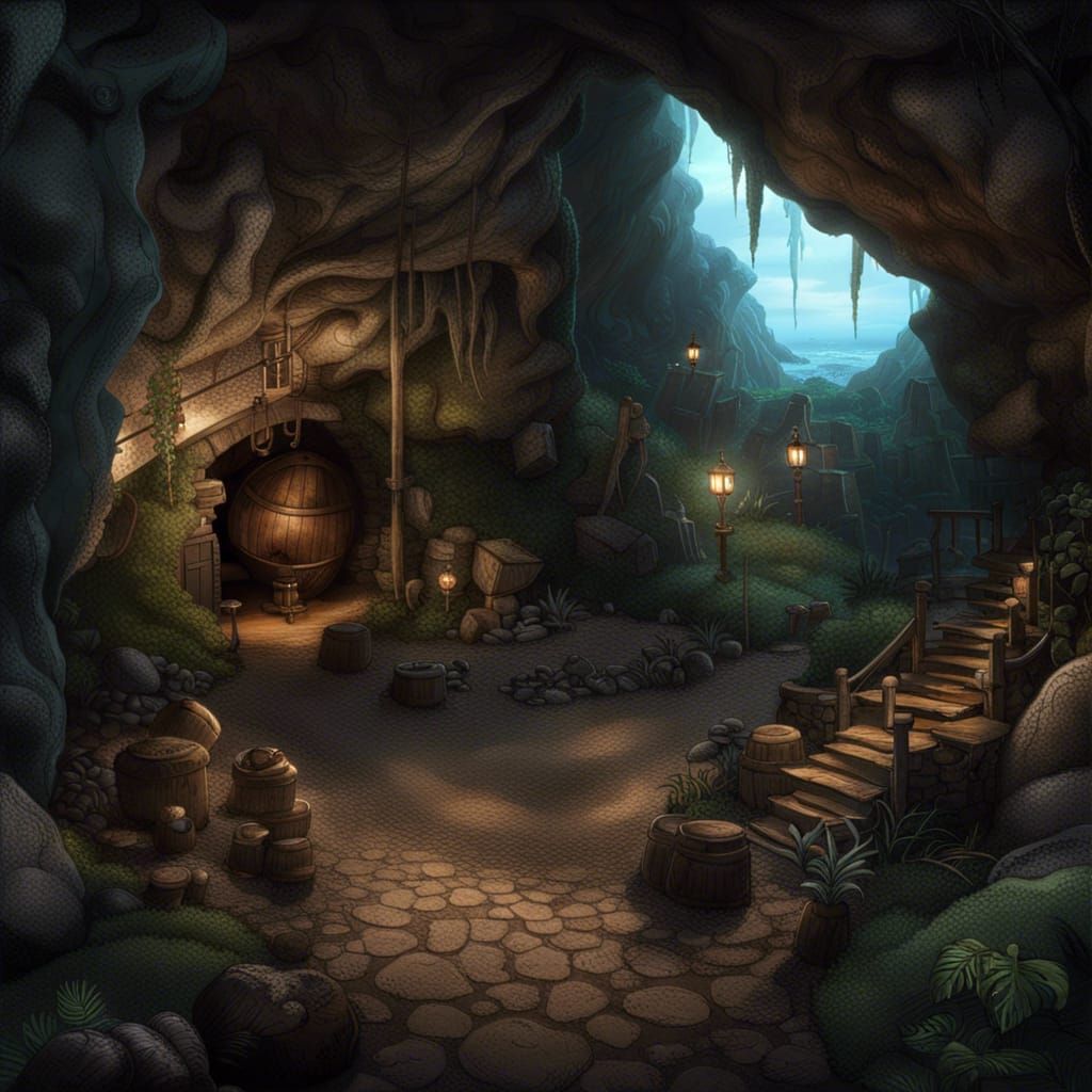 the cave