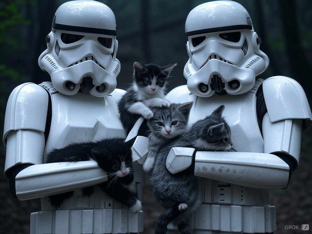 Stormtroopers with kittens