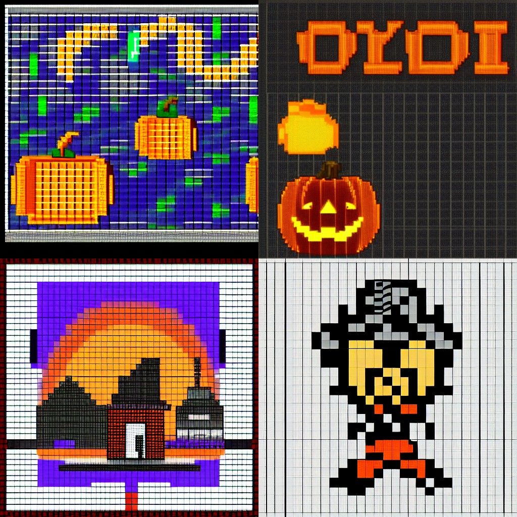 Halloween Tokyo pixel art