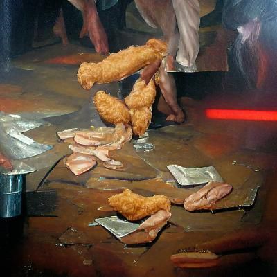Chicken strips stripping at a club