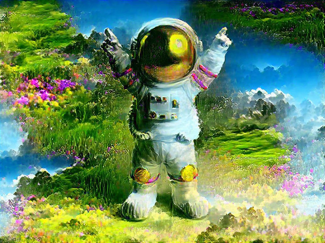 Astronaut in the valley of peace