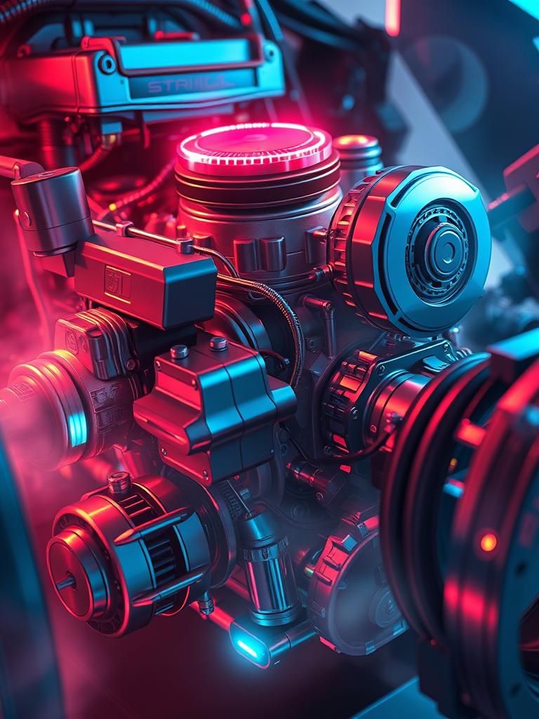 engine, suspension, and transmission components,