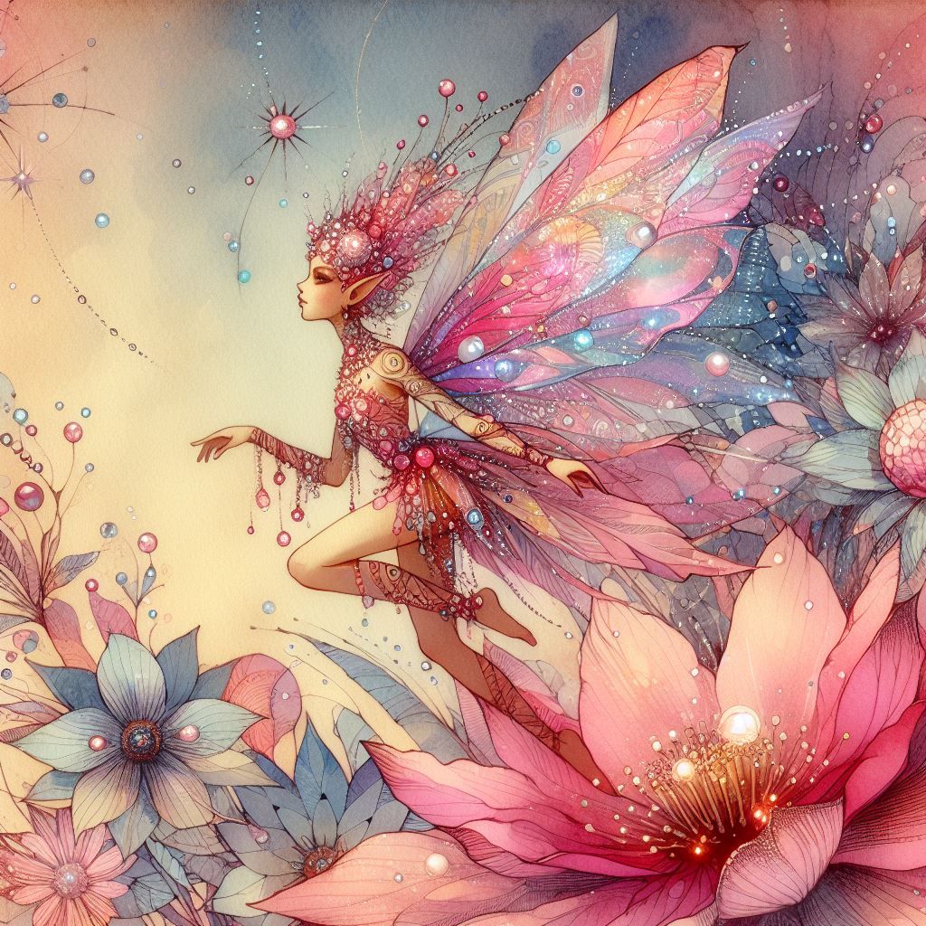 Pink flying Fairy