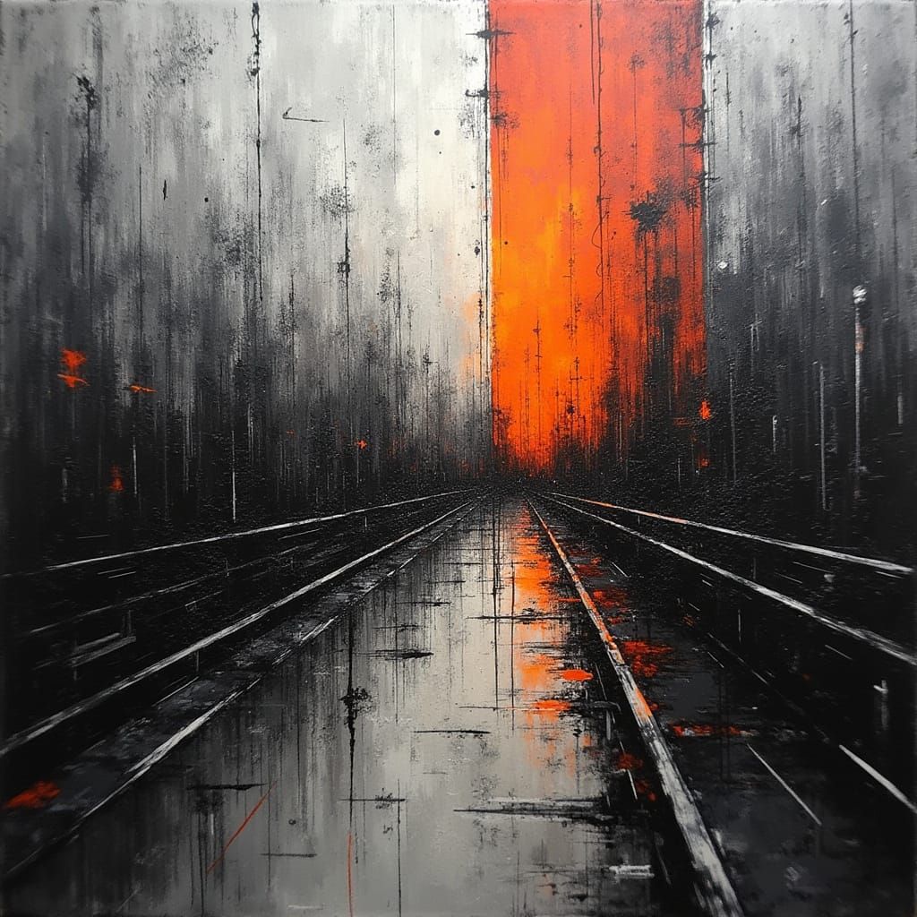 Futuristic Abstract Art in Metallic Hues