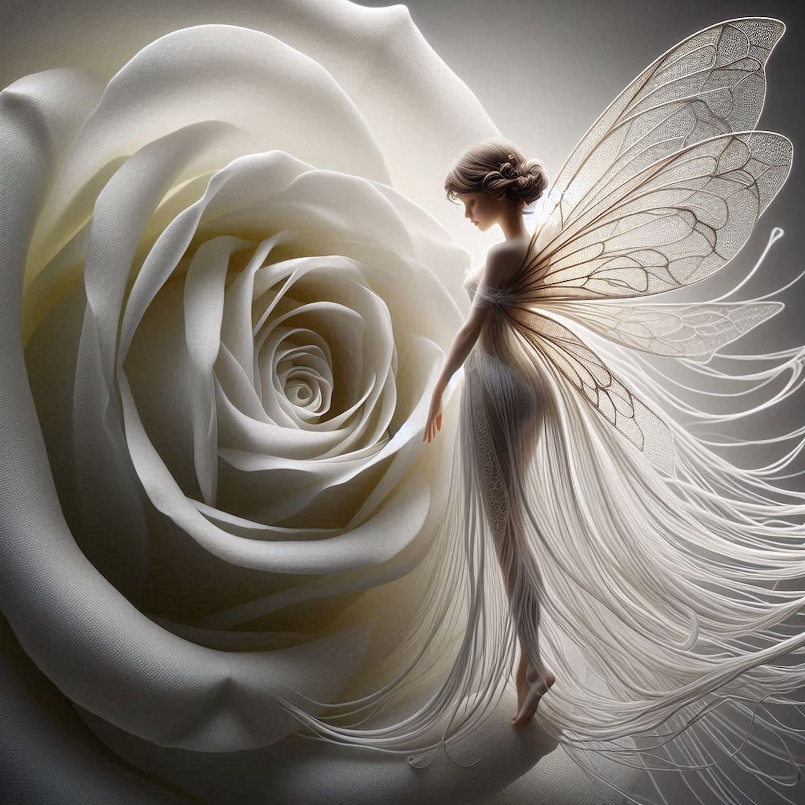 White Rose and Fairy