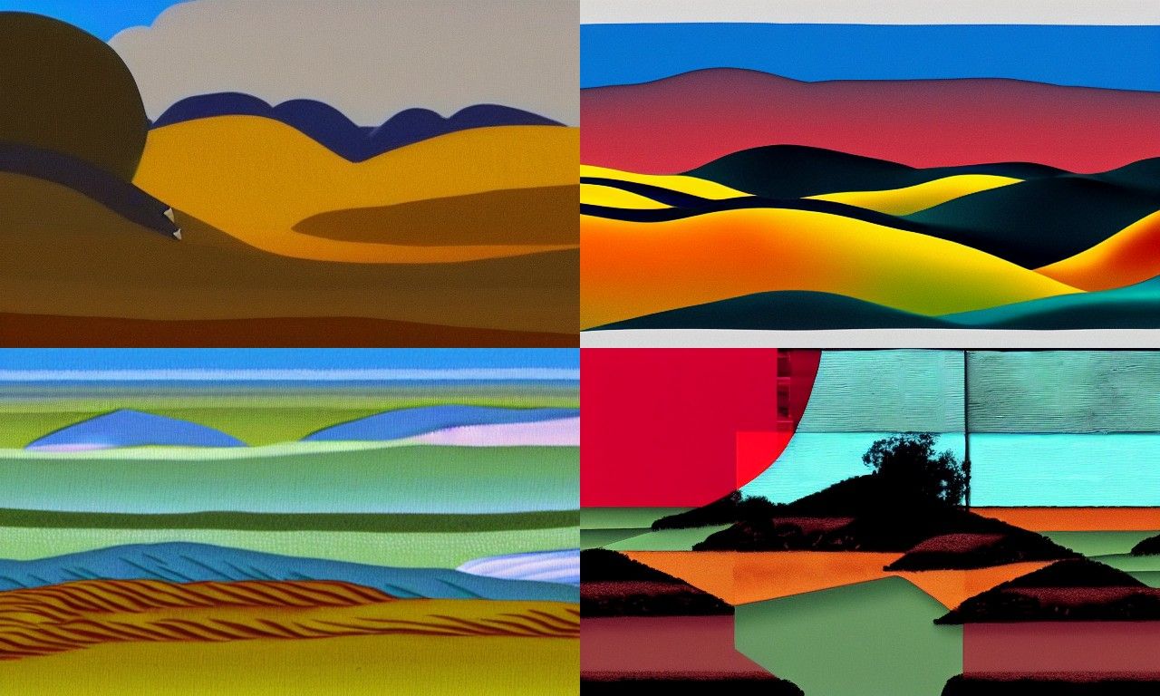 Landscape in the style of Video art