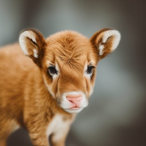 baby strawberry cow (evolved) - AI Generated Artwork - NightCafe