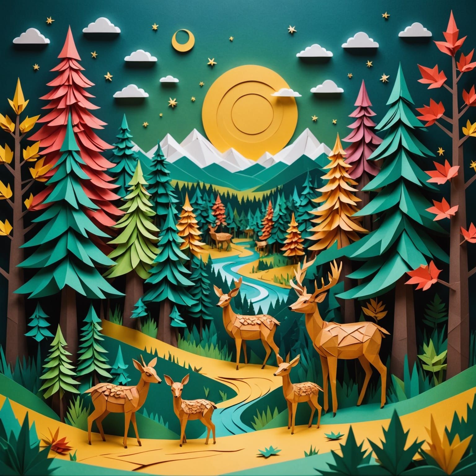 Paperworld forest   by @Somei