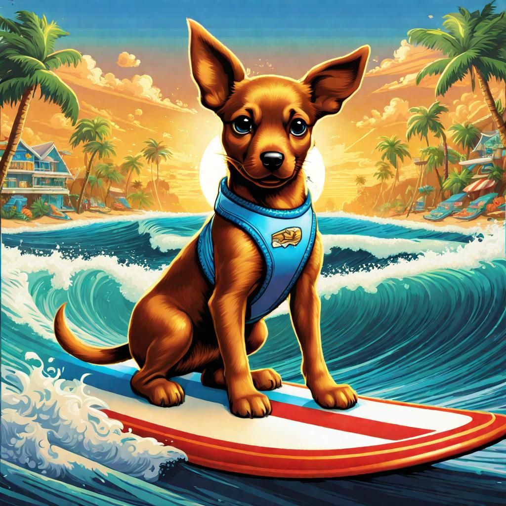 Surfing Chihuahua ♥️😊