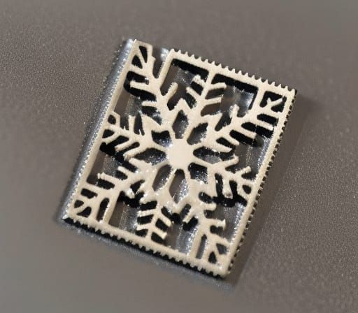 3d ❄️ snowflake postal stamp