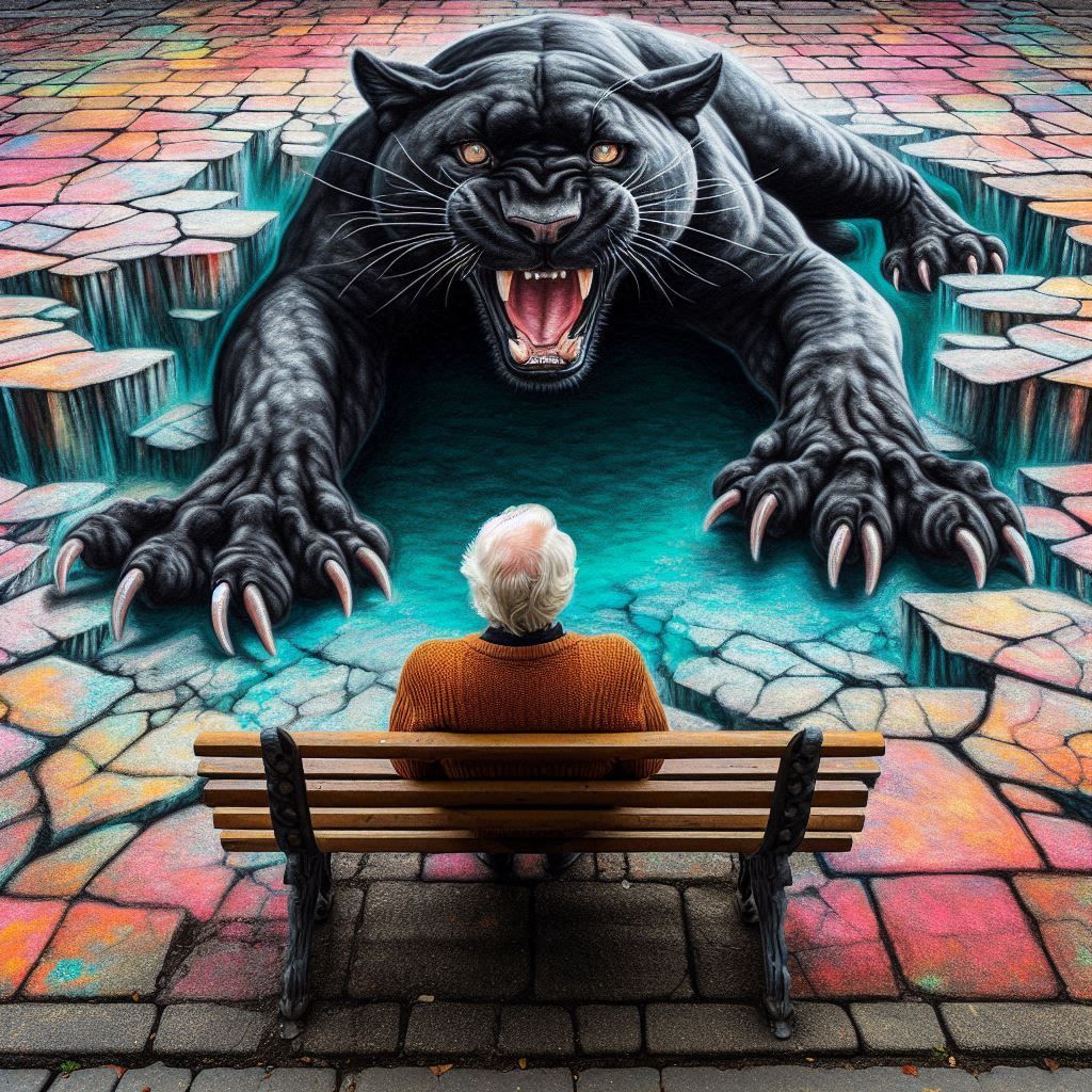 Pavement Art Is Scary - AI Generated Artwork - NightCafe Creator