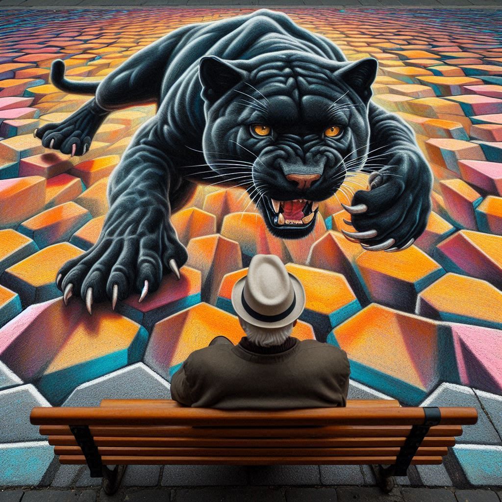 Pavement Art Is Scary - AI Generated Artwork - NightCafe Creator