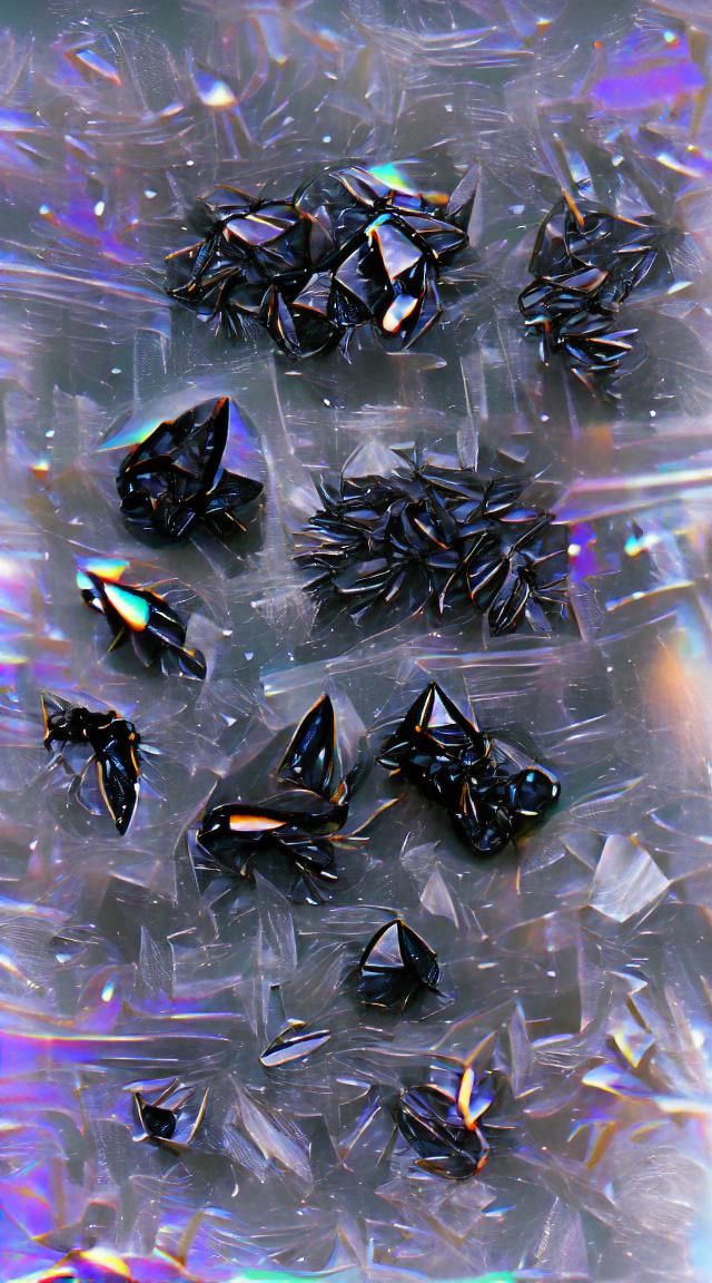 Black crystals