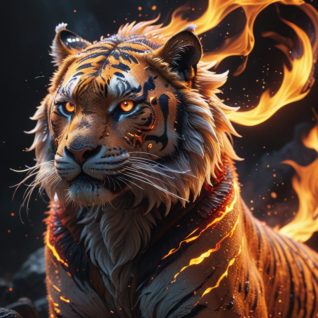 This tigirl is on fire  by @Clairezz_Rose