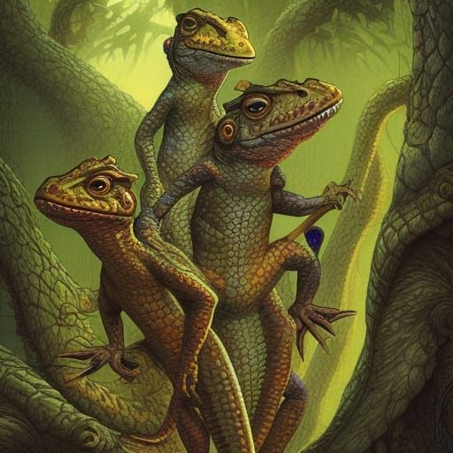 Lizardscape  by @Art_For_Ukraine