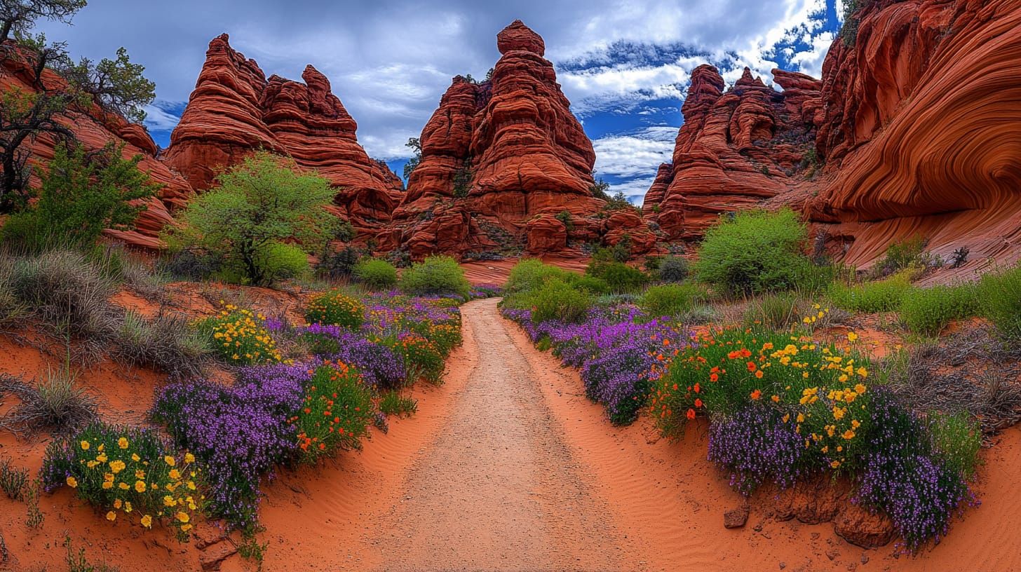 Desert  in the spring