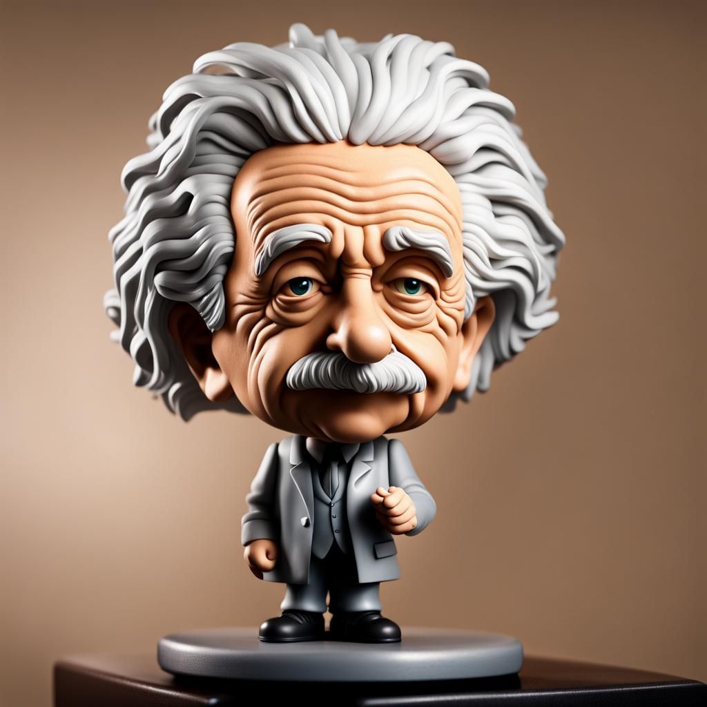 Albert Einstein as bobblehead  by @viisipuu