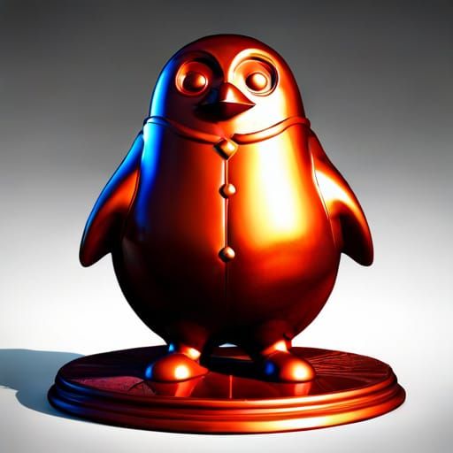 Chocolate penguin ornament