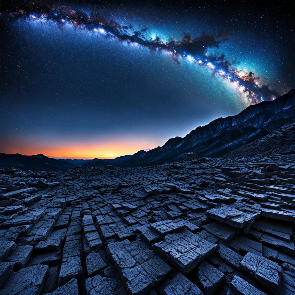 broken night sky