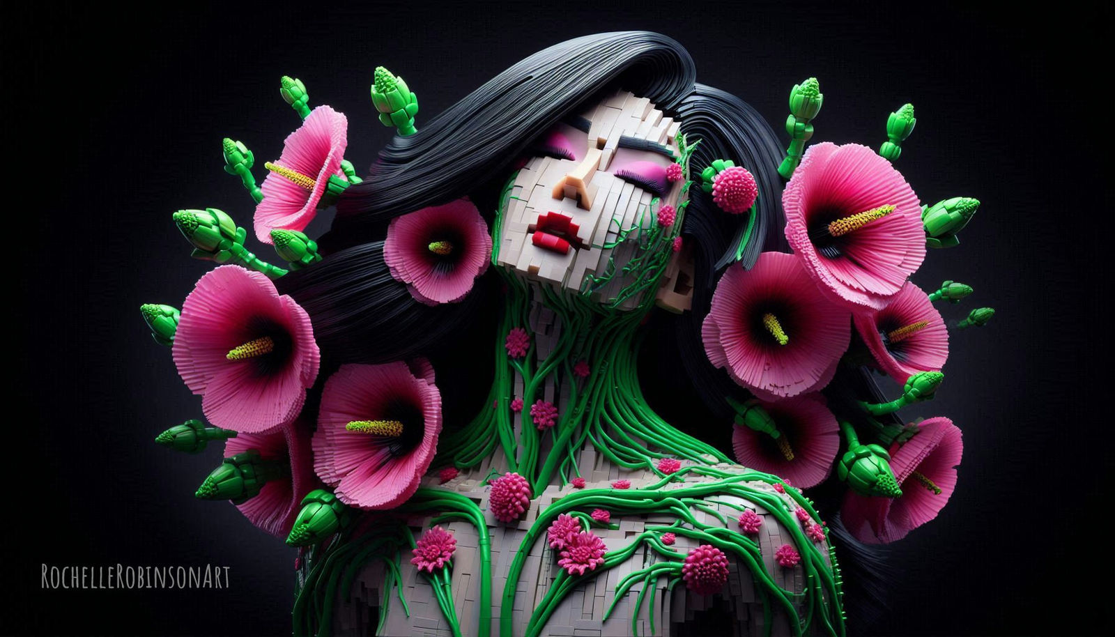 Woman of Nature - Lego Art