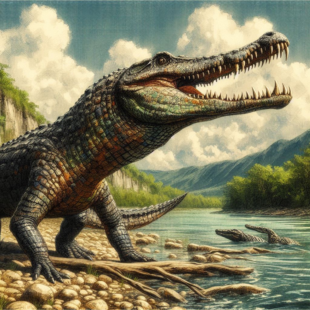 Sarcosuchus: Prehistoric Predator in Focus - AI Generated Artwork ...