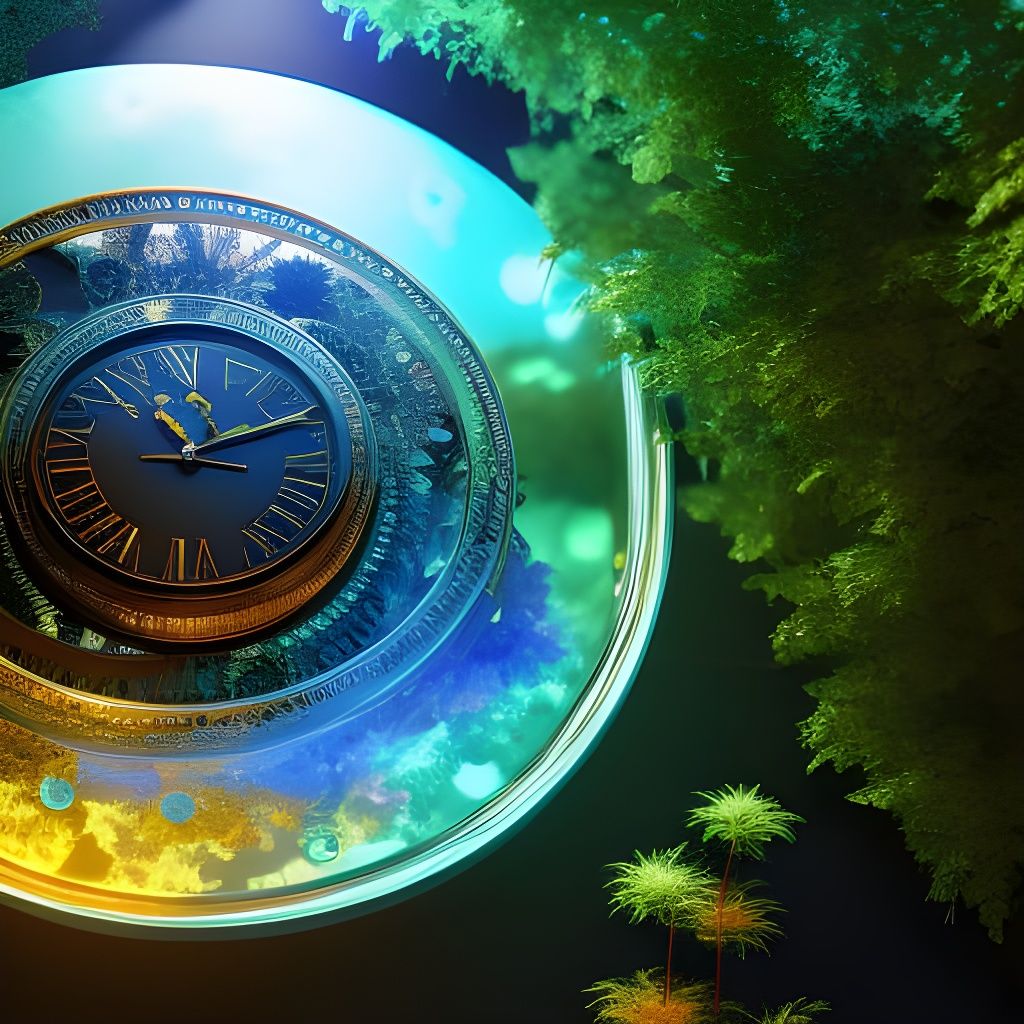 meticulously detailed CLOCK mounted on top of a glass terrarium ...