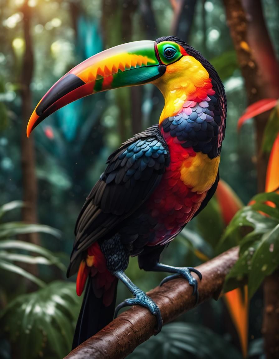 colorful tucan  by @Xarir