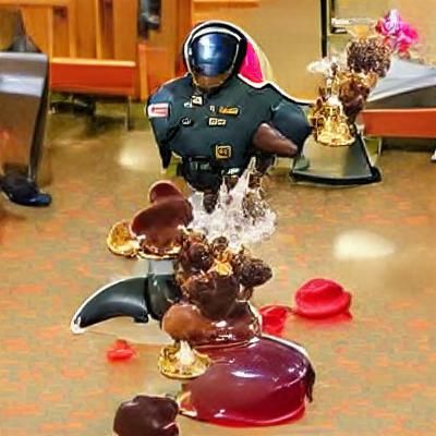 Riot at Golden Corral cop drowns in overflowing chocolate fo...