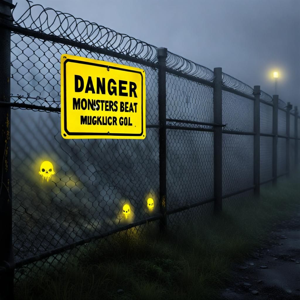 will-o'-the-wisps through the fence