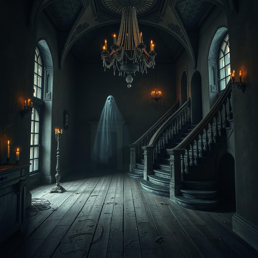 haunted house with ghost  by @KKSG Gaechingen