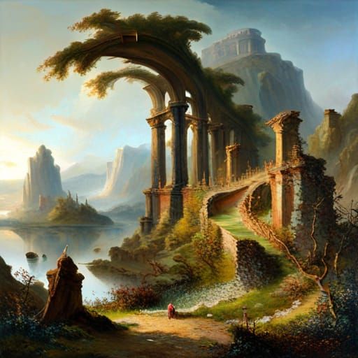 ruins - AI Generated Artwork - NightCafe Creator