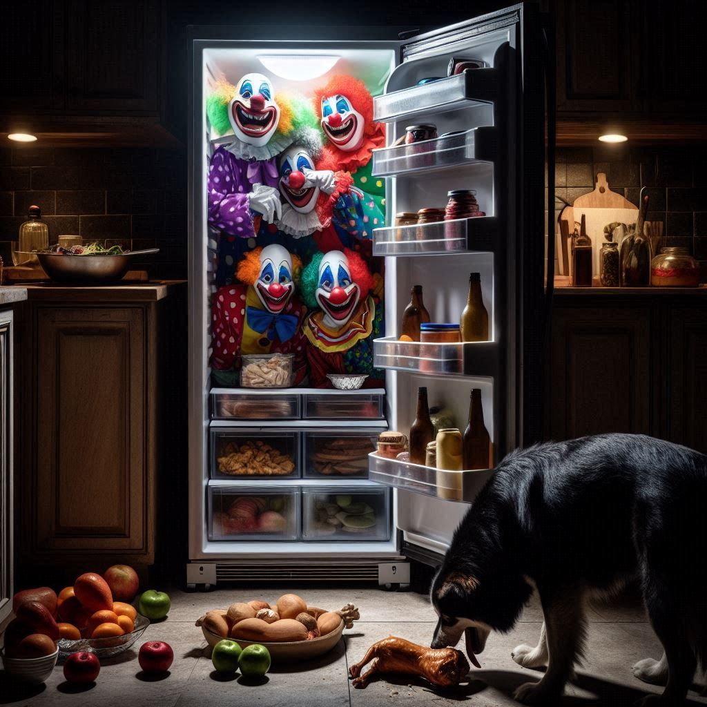 Doggy Midnight Munchies Clown Surprise